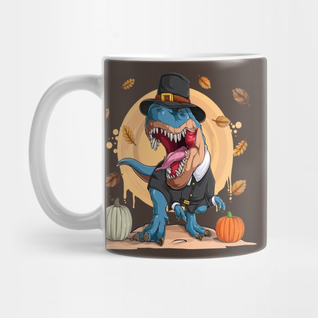 T-Rex Thanksgiving Pilgrim by HolidayBug